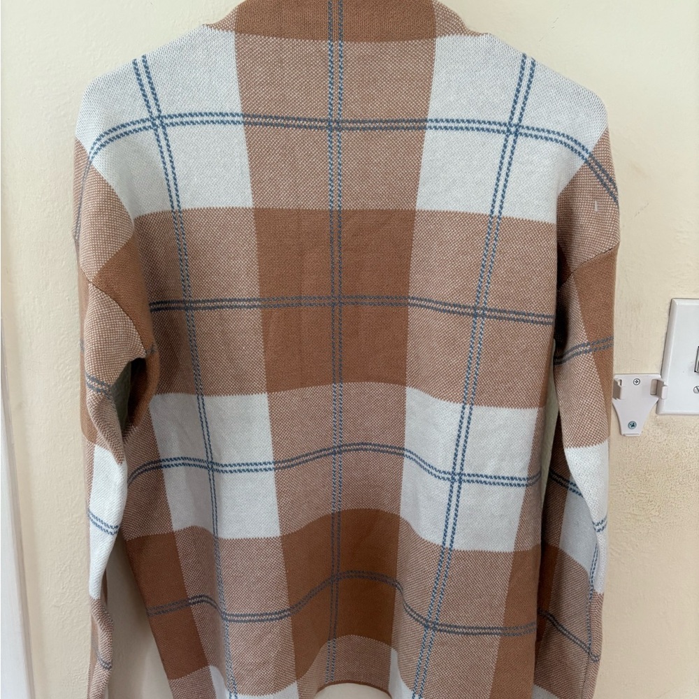 Rachel Zoe Plaid Mock Neck Sweater